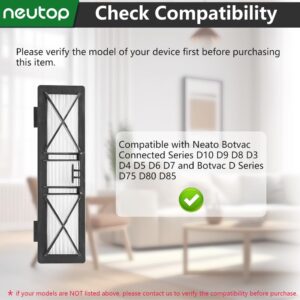 Neutop Replacement Filter Compatible with Neato Botvac Connected Series D3 D4 D5 D6 D7 D8 D9 D10 and Botvac D Series D75 D80 D85 Robot Vacuums, 2-Pack.