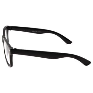 Retro NERD Geek Oversized BLACK Framed Clear Lens Eye Glasses for Men Women