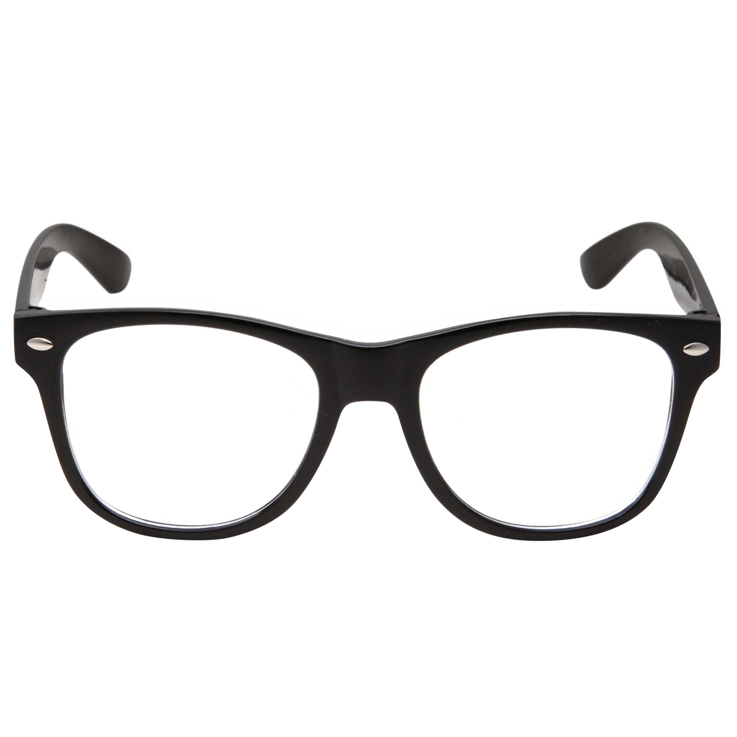 Retro NERD Geek Oversized BLACK Framed Clear Lens Eye Glasses for Men Women