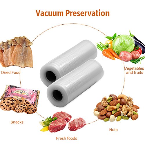 Creation Core Kitchen Commercial Grade Food Storage Saver Vacuum Sealer Bags Roll(2PCS 8"x197")