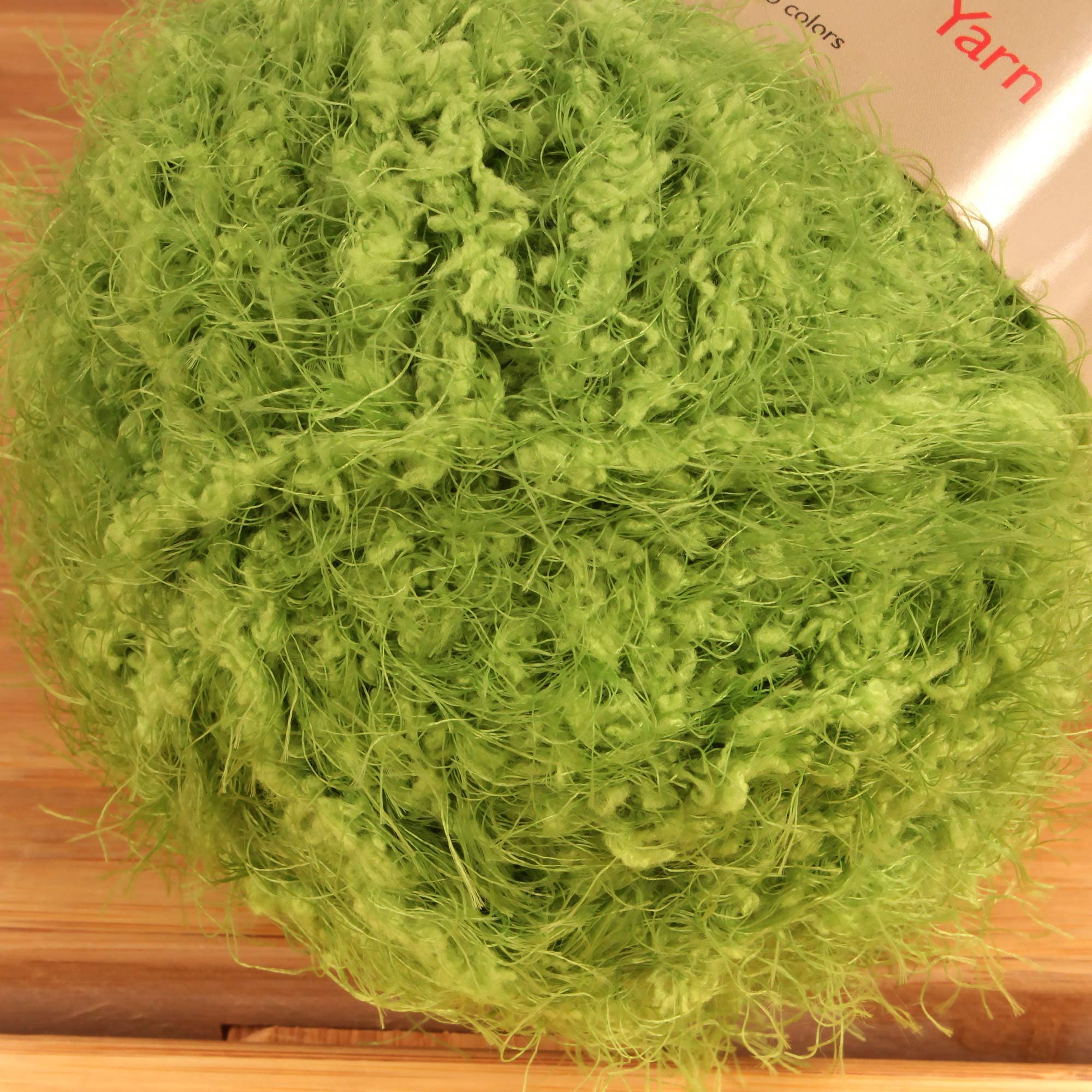 JubileeYarn Baby Bear Yarn - Chunky Weight Polyester Fur - 100g/Skein - Lime Green - 2 Skeins