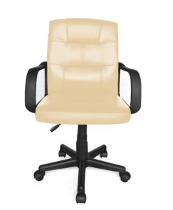 urban lifestyle tufted office chair, ivory