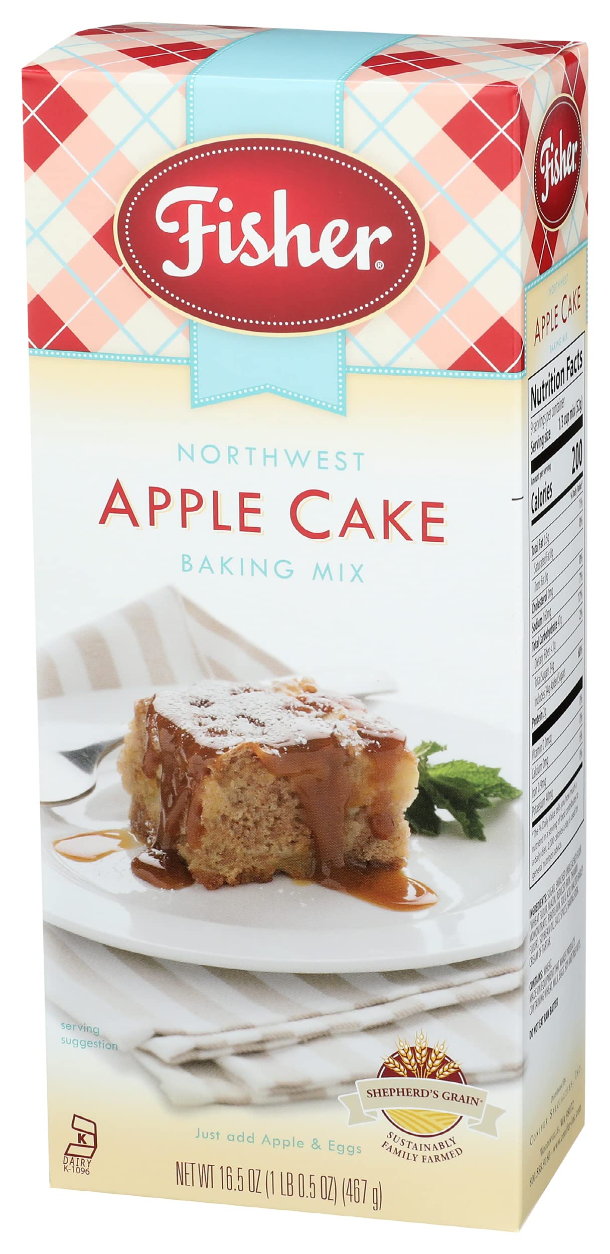 Fisher Northwest Apple Cake Mix, 16.5 OZ (Pack of 3)