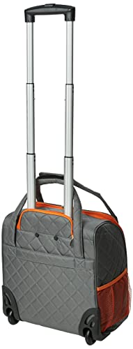 Rockland Melrose Upright Wheeled Underseater Luggage, Charcoal, Carry-On 16-Inch