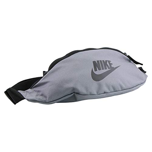 NIKE unisex-adult Heritage Hip Pack Bag, Gunsmoke/Black/Black, Misc