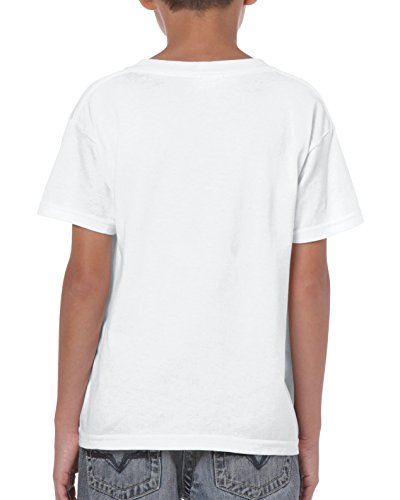 Gildan Youth Heavy Cotton T-Shirt, Style G5000B, 2-Pack, White, Medium