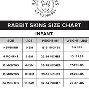 RABBIT SKINS Baby Bodysuit Girl & Boy | Newborn 0-3 Months to 24 Months 5-Pack Bulk Set, Snap Easy Closure, Rock Star, 6 Months