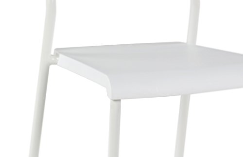 Lucky Theory Humble Crew Lightweight Desk Chair, Plastic, White White 19D x 16W x 30H in