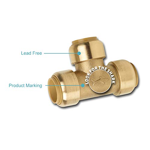 SharkBite Shower and Tub Connection Kit, Push to Connect Brass Plumbing Fittings, PEX Pipe, Copper, CPVC, PE-RT, HDPE, 25567