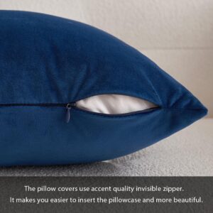 MIULEE Pack of 2, Velvet Soft Solid Decorative Square Throw Pillow Covers Set Cushion Case for Spring Sofa Bedroom Car 18x18 Inch 45x45 Cm