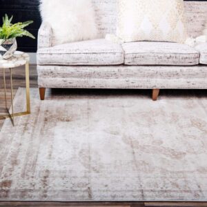 Unique Loom Sofia Collection Area Rug - Salle Garnier (6' 1" x 9' Rectangle, Beige/ Ivory)