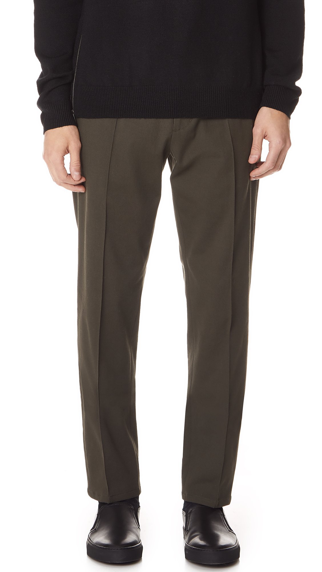 Vince Men's Wool Blend Track Trouser, Fatigue, XS