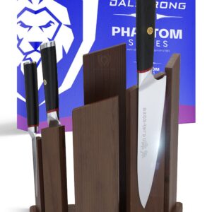 DALSTRONG Knife Block Set - 6-Piece - Magnetic Knife Stand - Phantom Series - Japanese High-Carbon AUS8 Steel - Knife Kitchen Set - Pakkawood Handle