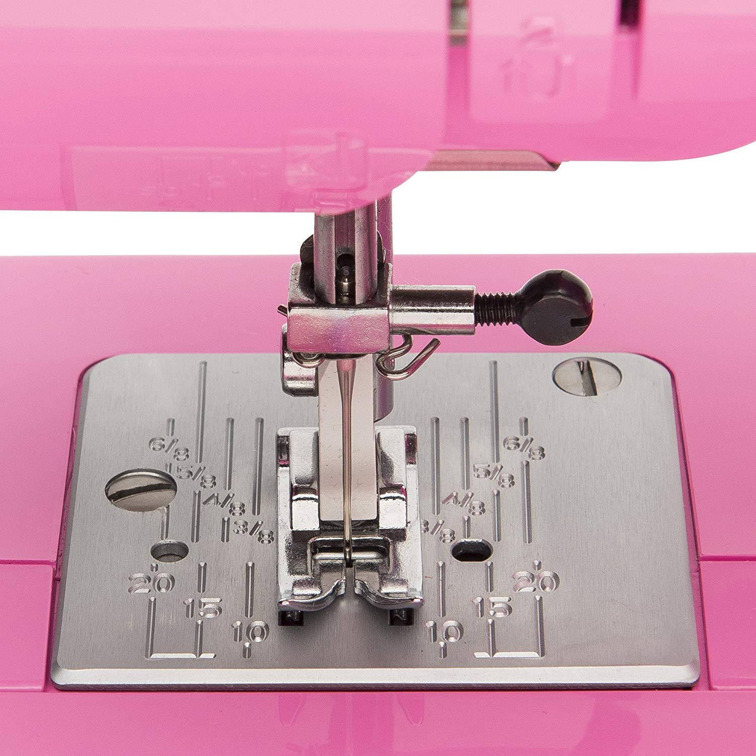 Janome Pink Sorbet Easy-to-Use Sewing Machine with Interior Metal Frame, Bobbin Diagram, Tutorial Videos, Made with Beginners in Mind!