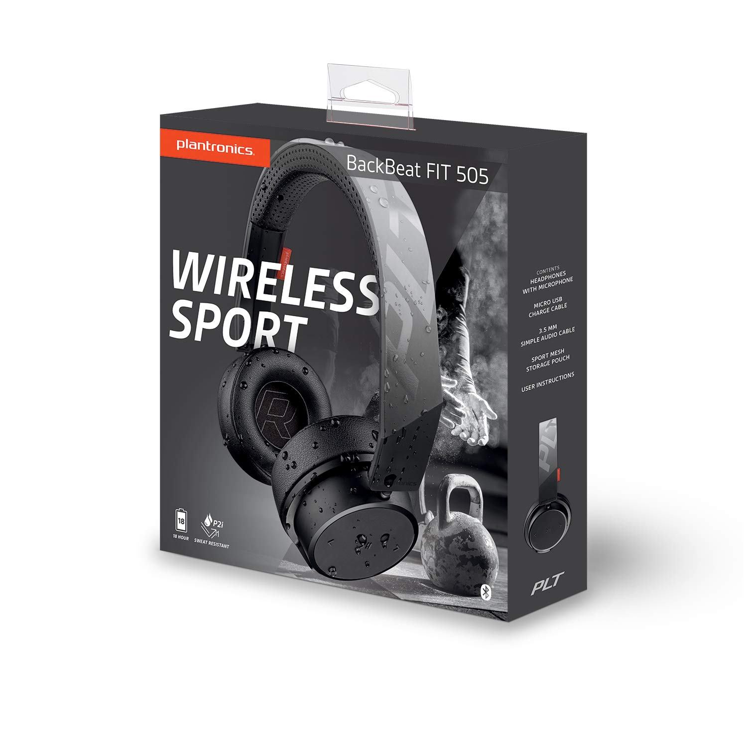 Plantronics BackBeat Fit 505 Wireless Sport Bluetooth Headphones Black