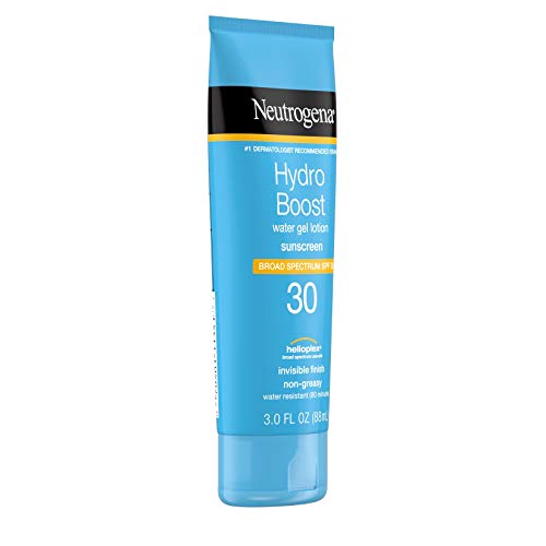 Neutrogena Hydro Boost Water Gel Sunscreen Lotion with Broad Spectrum SPF 30, Water-Resistant Hydrating Body Sunscreen, Non-Greasy & Moisturizing, Hyaluronic Acid, Travel Size, 3 fl. Oz