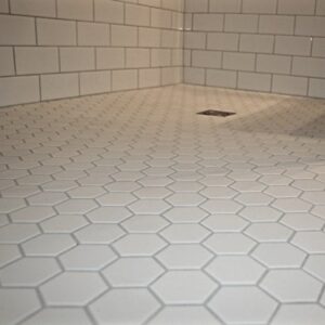 White 2" Hexagon Porcelain Mosaic Floor and Wall Backsplash Kitchen Bath