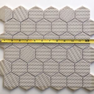 White 2" Hexagon Porcelain Mosaic Floor and Wall Backsplash Kitchen Bath