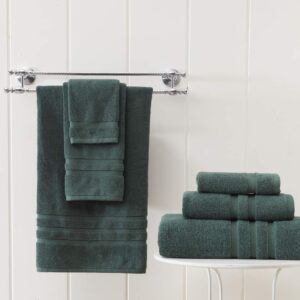 VETERAN TEXTILE LLC Luxury Hotel & Spa, Turkish COTTON,6 Pieces Towels Set, Max-Softness by Veteran Textile (DARK GREEN)