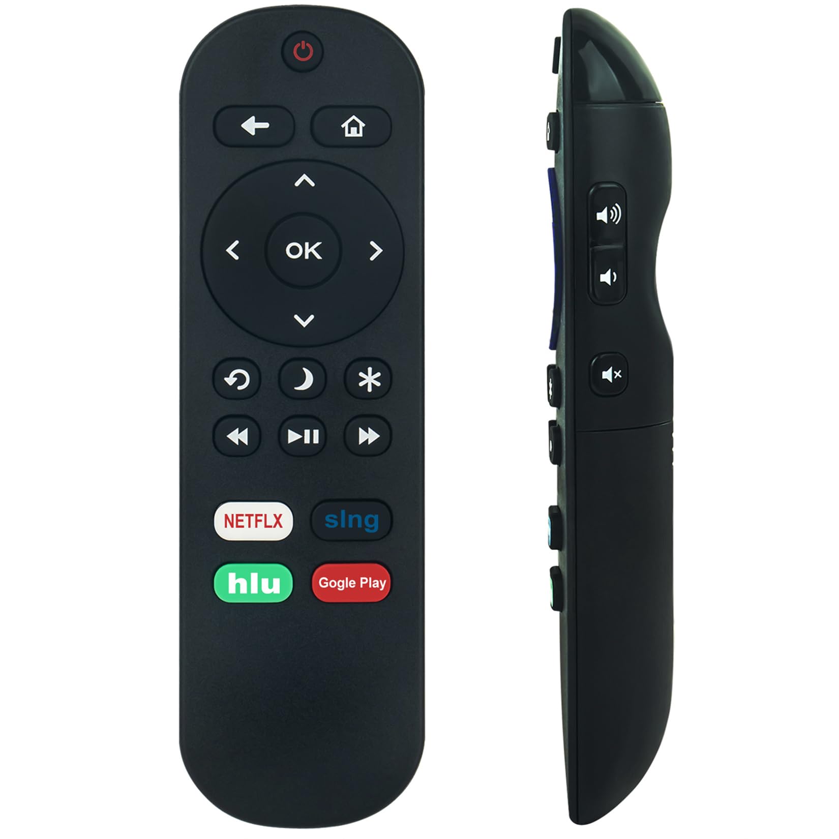 NS-RCRUS-17 Replace Remote fit for Insignia Roku TV NS-24ER310NA17 NS-65DR620NA18 NS-48DR510NA17 NS24ER310NA17 NS-32DR310NA17 NS-43DR710NA17 NS-55DR710NA17 NS-50DR710NA17 NS-43DR620NA18 NS-50DR620NA18