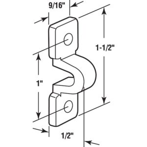 Prime-Line MP7018 Loop Clip, Fits Wire Shelves, Plastic Construction, White (12 Pack)