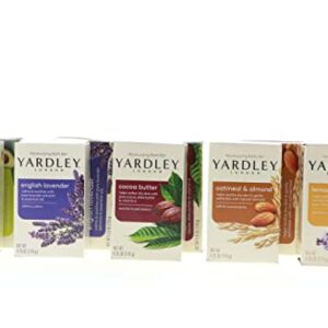 Yardley London Soap Bath Bar Bundle - 10 Bars: English Lavender, Oatmeal and Almond, Aloe and Avocado, Cocoa Butter, Lemon Verbena 4 Ounce Bars (Pack of 10, Two of each)