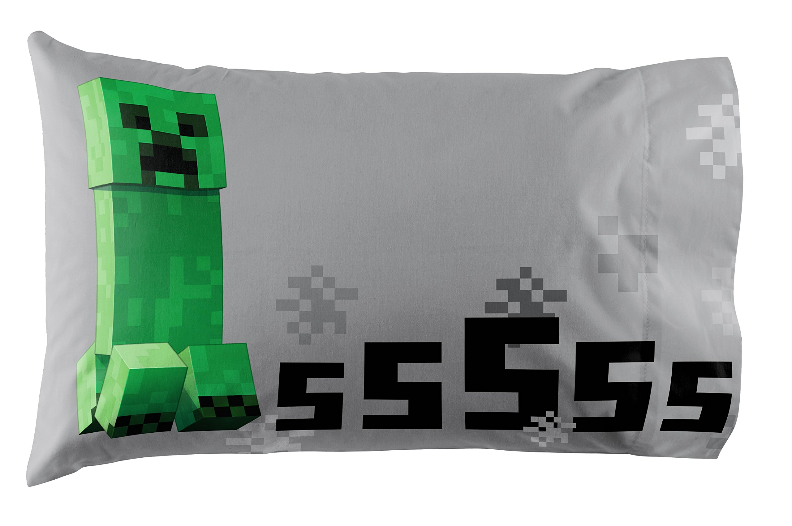 Jay Franco Minecraft Creeper 4 Piece Twin Bed Set (Offical Product)