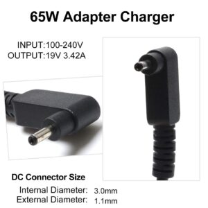 65W Laptop Charger Fit for Samsung Galaxy Book Flex 2 Alpha 13.3" Series NP730QCJ-K01US K02US, NP730QDA-KB1US KA1US KB3US Power Adapter Supply Cord