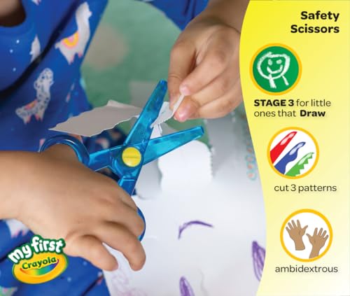 Crayola My First Safety Scissors, Toddler Art Supplies, 3ct