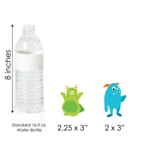 Big Dot of Happiness Monster Bash - DIY Shaped Little Monster Birthday Party or Baby Shower Cut-Outs - 24 Count