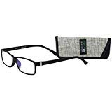 SAV Eyewear Men's Optitek Computer 2103 Black Rectangular Reading Glasses, 30 mm + 2