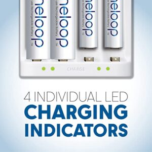 Panasonic eneloop Rechargeable Batteries Power Pack; 10AA, 4AAA, and Advanced Individual Battery Charger