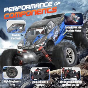 Hosim RC Car 1:16 All Terrain 4WD RC Monster Truck 40+ km/h Buggy Fast Remote Control Racing Cars for Adults and Children (Blue)