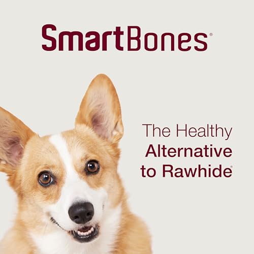 SmartBones Smart Twist Sticks With Peanut Butter 50 Count, Rawhide-Free Chews For Dogs, SBTT-02943, 50-count