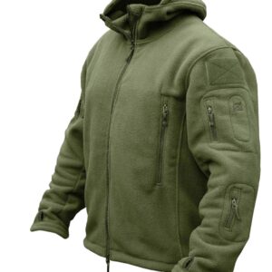 CRYSULLY Men Spring Long Sleeve Hunting Military Trekking Hiking Jackets Outwear Adventure Coat Army Green