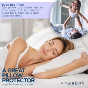 UltraBlock Ultra Plush Premium Waterproof Pillow Protector - Zippered Body Pillow Case Cover - Super Soft and Quiet Feather Proof Encasement (Body Size 20 inches x 54 inches)