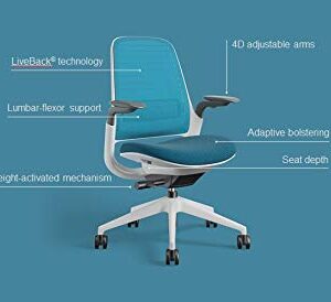 Steelcase Series 1 Office Chair - Ergonomic Work Chair with Wheels for Carpet - Helps Support Productivity - Weight-Activated Controls, Back Supports & Arm Support - Easy Assembly - Wasabi