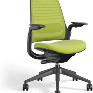 Steelcase Series 1 Office Chair - Ergonomic Work Chair with Wheels for Carpet - Helps Support Productivity - Weight-Activated Controls, Back Supports & Arm Support - Easy Assembly - Wasabi