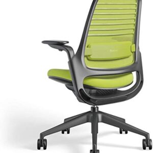 Steelcase Series 1 Office Chair - Ergonomic Work Chair with Wheels for Carpet - Helps Support Productivity - Weight-Activated Controls, Back Supports & Arm Support - Easy Assembly - Wasabi