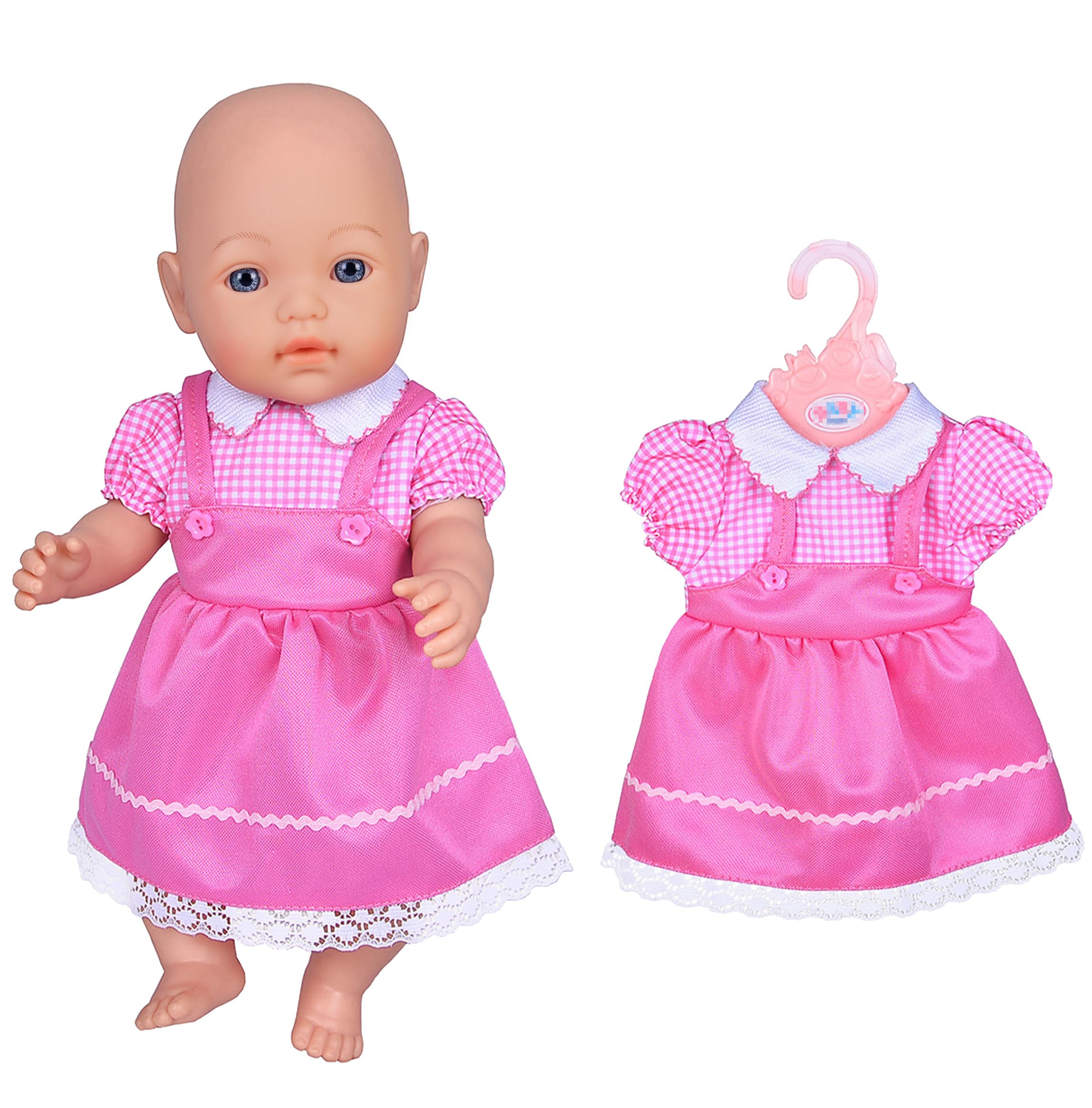 Ebuddy 6 Sets Doll Clothes Outfits for 14 to 16 Inch Baby Dolls, 15 Inch Baby Dolls and 18 inch Girl Doll