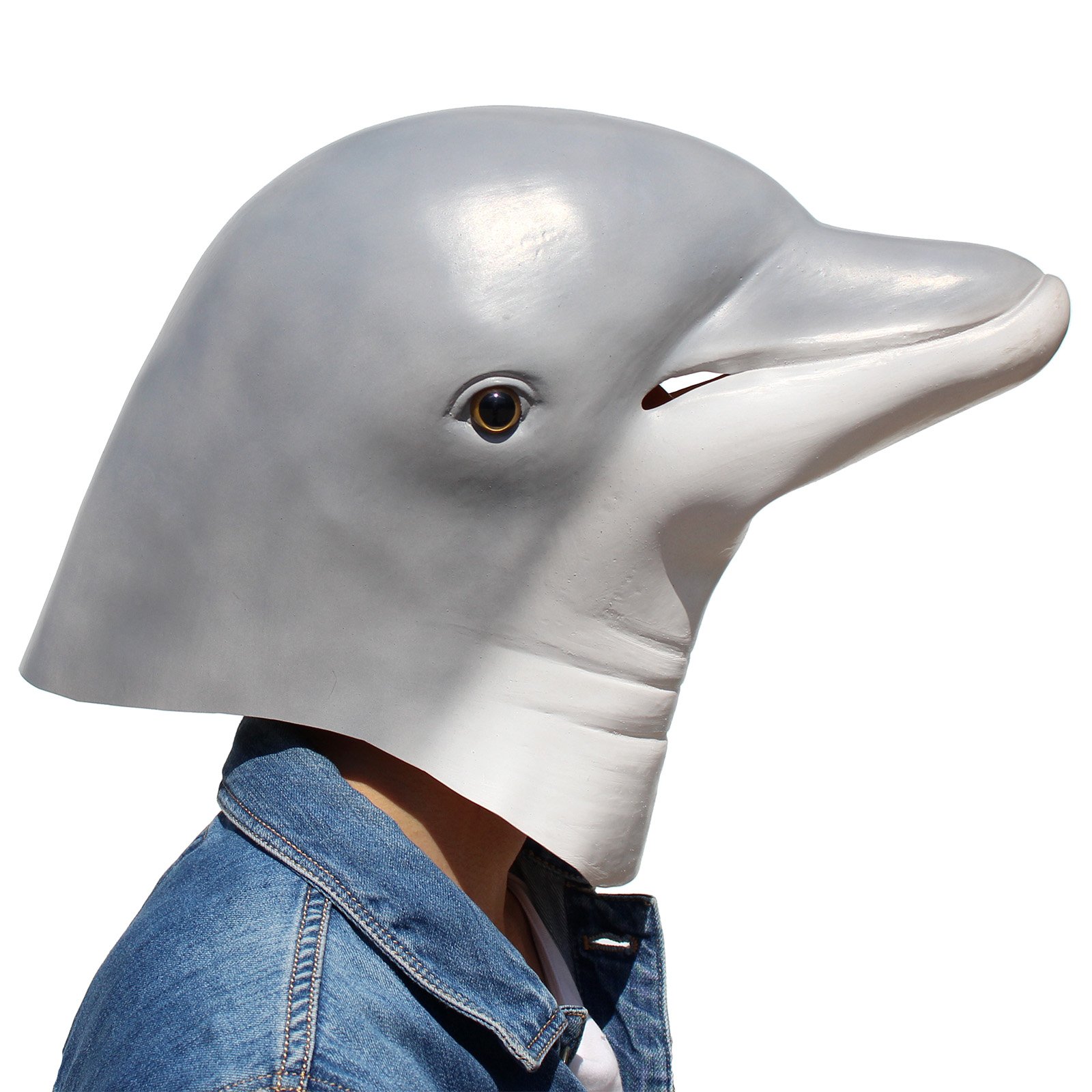 PartyHop - Dolphin Mask - Halloween Party Latex Sea Animal Mask