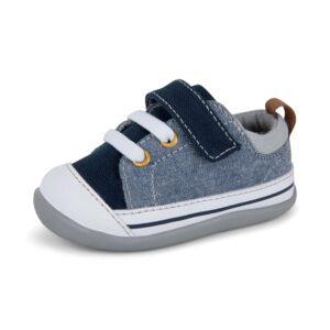 see kai run - stevie ii first walker shoe for infants, blue denim, infant 6