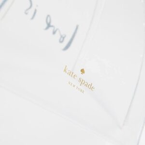 Kate Spade New York Clear Umbrella for Rain, Large Bubble Umbrella for Weddings, Love Is In The Air