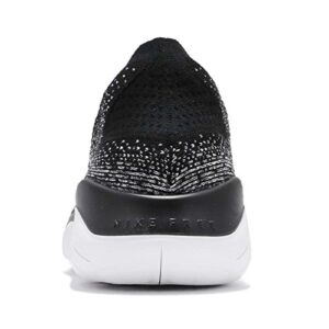 Nike Men's Free RN Flyknit Shoes, White/Grey/Black, 9.5