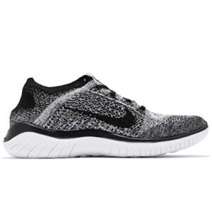 Nike Men's Free RN Flyknit Shoes, White/Grey/Black, 9.5