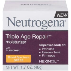 neutrogena triple age repair moisturizer spf 25 - 1.7 oz, pack of 2