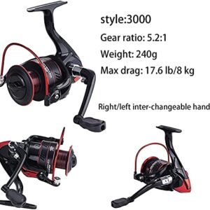 Fishing Pole Combo Set,2.1m/6.89ft 2PCS Collapsible Rods 2PCS Spinning Reels Lures Set Carrier Bag Telescopic Fishing Rods Freshwater Kit Fishing Rod Reel Combos