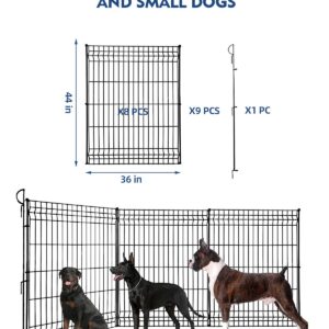 Hopesun Decorative Garden Fence Fast Installation Multi-Purpose Metal Pet Fence Kit Outdoor