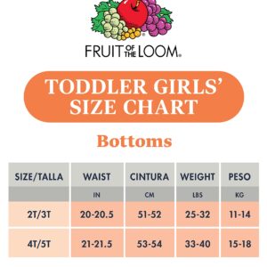 Fruit of the Loom Toddler Girls' Tag-Free Cotton Underwear, Hipster-12 Pack-Assorted Colors, 4-5T