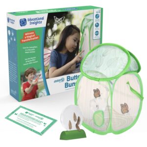 educational insights geosafari jr. butterfly bungalow, butterfly garden kit, gift for kids ages 4+